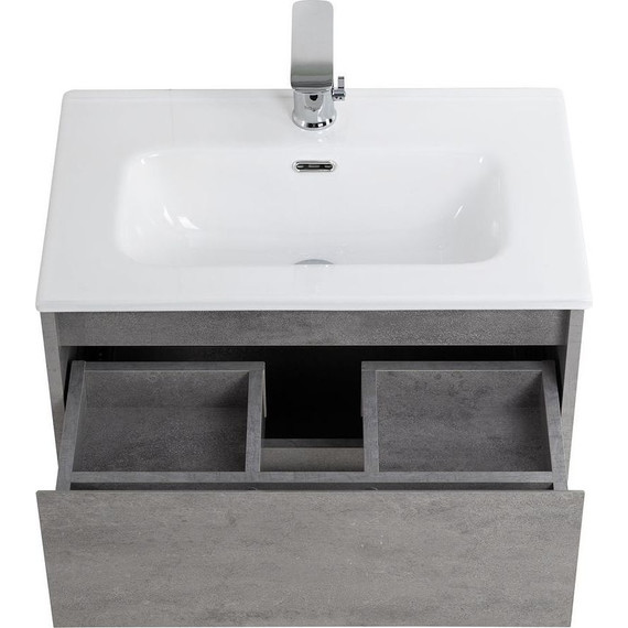 Тумба подвесная с раковиной BelBagno KRAFT 39-600/390-2C-SO-CG 60 см, Cemento Grigio - фото 5