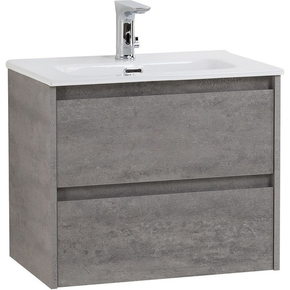 Тумба подвесная с раковиной BelBagno KRAFT 39-600/390-2C-SO-CG 60 см, Cemento Grigio - фото 10