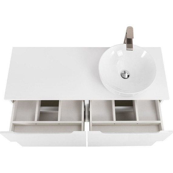 Тумба подвесная со столешницей BelBagno Etna 120 см ETNA-H60-600-2C-SO-BL-P+EK-120-AS-BL-R, Цвет фасада: Bianco Lucido - фото 7