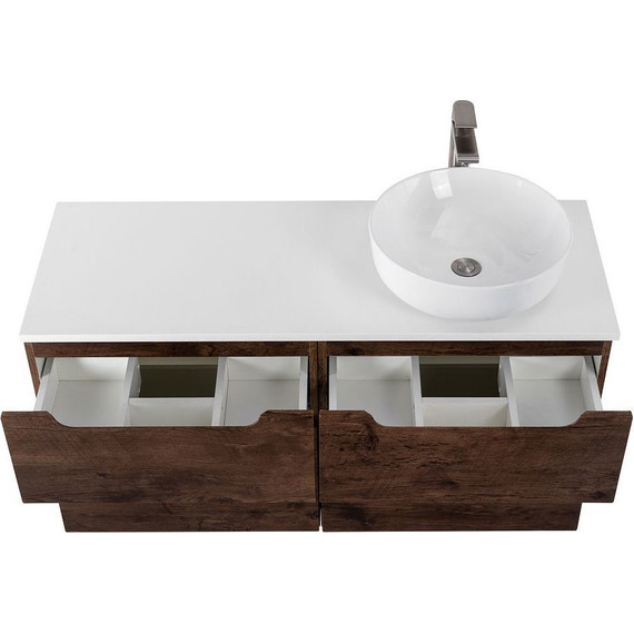 Тумба подвесная со столешницей BelBagno Etna 120 см ETNA-H60-600-2C-SO-RW-P+EK-120-AS-BL-R, Цвет фасада: Rovere Moro - фото 7