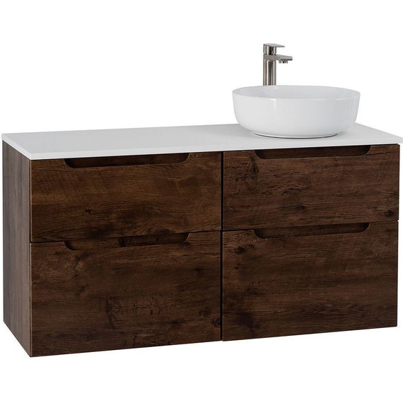 Тумба подвесная со столешницей BelBagno Etna 120 см ETNA-H60-600-2C-SO-RW-P+EK-120-AS-BL-R, Цвет фасада: Rovere Moro - фото 3