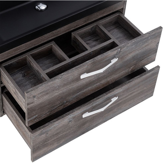 Тумба подвесная с раковиной BelBagno AURORA-800-2C-SO-PP 80 см, Pino Pasadena (раковина BB800/450-LV-ART-AST-NERO), Цвет фасада: Pino Pasadena Nero - фото 7