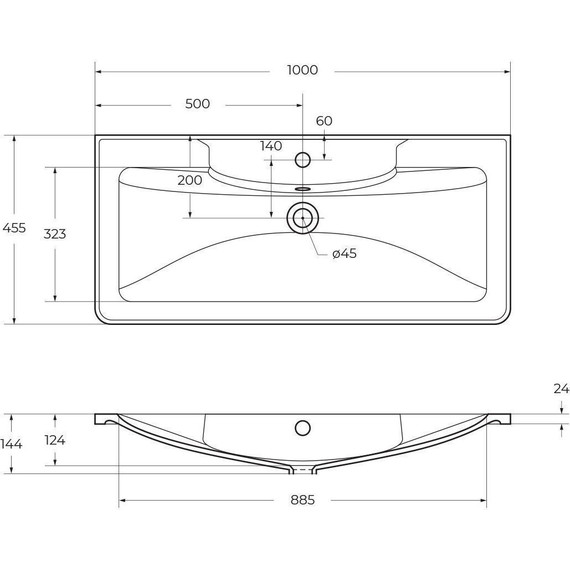 Тумба подвесная с раковиной BelBagno ACQUA-1000-2C-SO-CVG 100 см, Cemento Verona Grigio (раковина BB1000/455-LV-ART-ALR-NERO), Цвет фасада: Cemento Verona Grigio Nero - фото 12