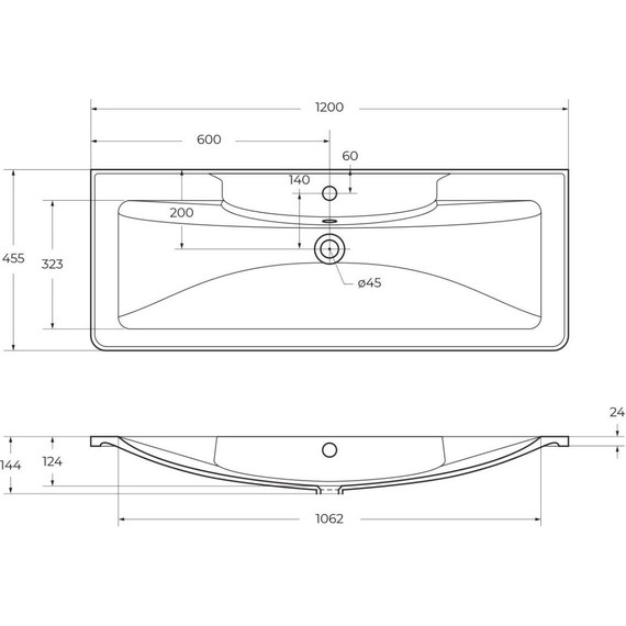 Тумба подвесная с раковиной BelBagno ACQUA-1200-2C-SO-BL 120 см, Bianco Lucido (раковина BB1200/455-LV-ART-ALR-NERO), Цвет фасада: Bianco Lucido Nero - фото 12