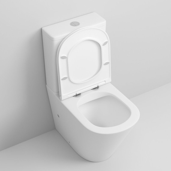 Унитаз-компакт безободковый Grossman GR-4450MS с крышкой микролифт, Цвет производителя: белый матовый - фото 3