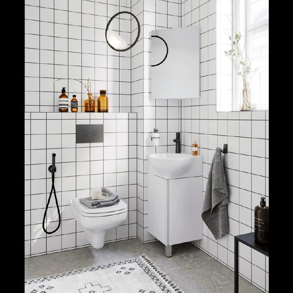 Тумба напольная с раковиной Aqwella Porto 45 см POR0104WW, белый, Цвет фасада: белый - фото 3