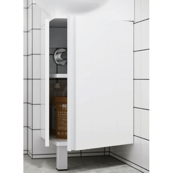 Тумба напольная с раковиной Aqwella Porto 45 см POR0104WW, белый, Цвет фасада: белый - фото 4