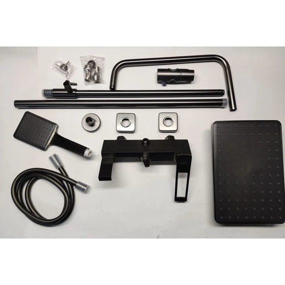 Душевая стойка Haiba HB24817-3, вороненная сталь - фото 2