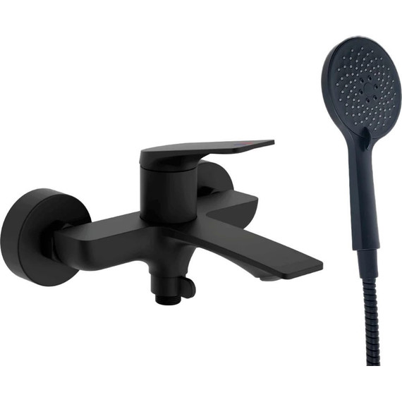 Смеситель для ванны Haiba HB60816-7, чёрный матовый - фото 