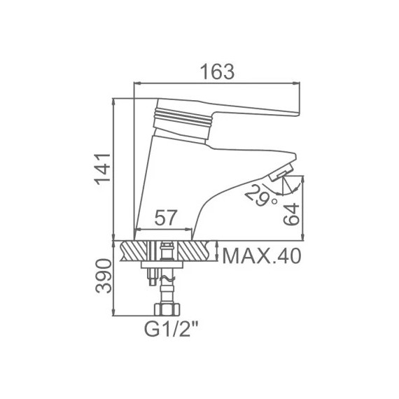 Смеситель для раковины Ledeme L1056 - фото 3