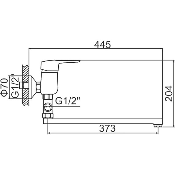 Смеситель для ванны Ledeme L2104 с душевым гарнитуром - фото 2