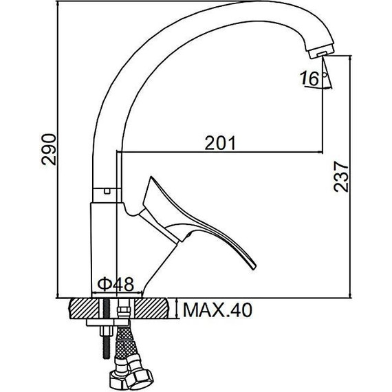 Смеситель для кухни Ledeme L4101K, бежевый - фото 9