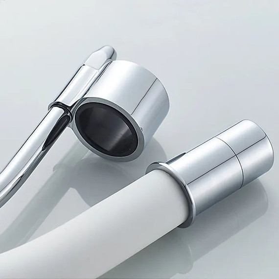 Смеситель для кухни Ledeme L4755-3, хром/белый - фото 3