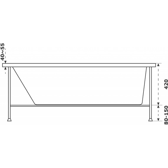 Ванна акриловая Azario Бали 170x75 см БАВ0104, Размер - мм: 1700х750 - фото 7