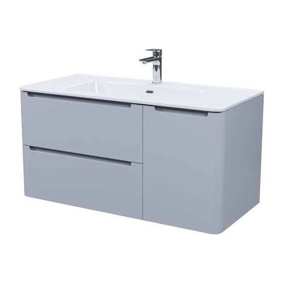 Тумба подвесная с раковиной Iddis Edifice 100 см EDI10L0i95K, светло-серый - фото 