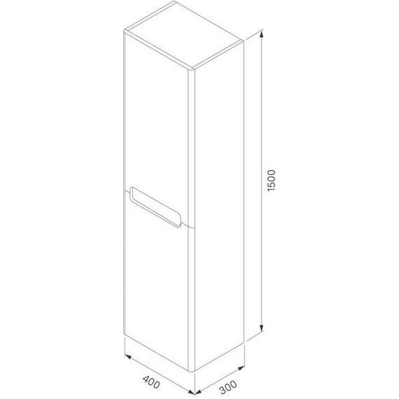 Пенал подвесной Iddis Edifice 40 см EDI40L0i97, светло-серый - фото 7