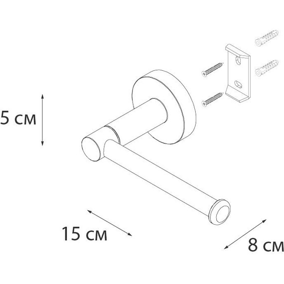 Держатель для туалетной бумаги Fixsen Comfort FX-86010A, чёрный - фото 3