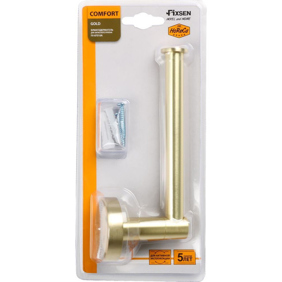 Держатель для туалетной бумаги Fixsen Comfort FX-87010A, золото-сатин - фото 2