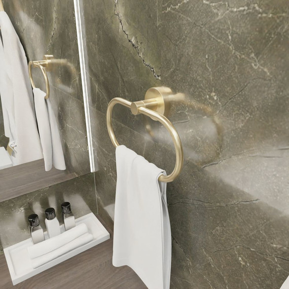 Кольцо для полотенец Fixsen Comfort FX-87011, золото-сатин - фото 2