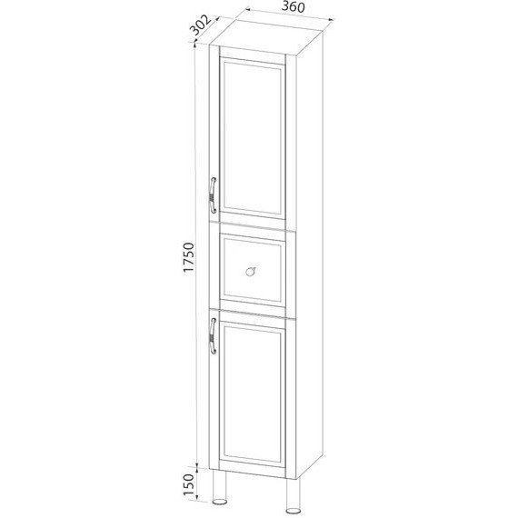 Пенал напольный Iddis Oxford 36 см OXF36L0i97, светло-серый - фото 7
