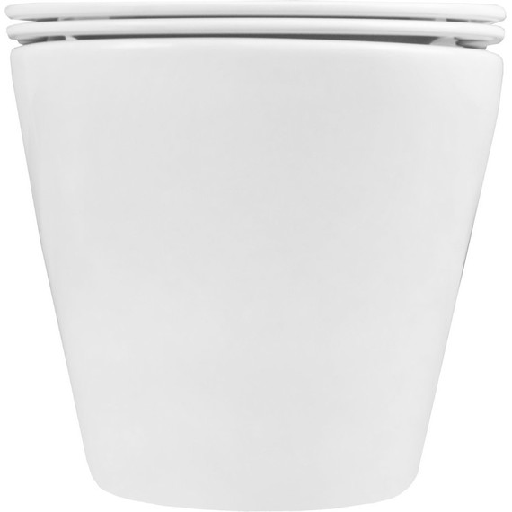 Унитаз подвесной безободковый Azario Teramo AZ-0053-UQ3 (система смыва Торнадо) с тонкой крышкой микролифт, Цвет производителя: белый - фото 10