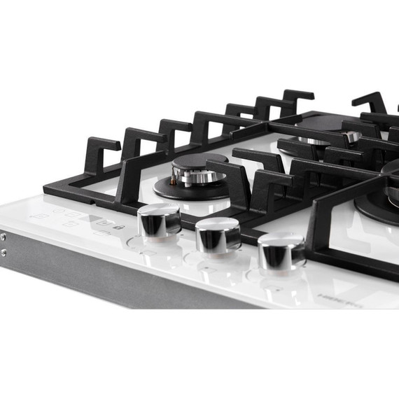 Газовая варочная поверхность Hiberg VM 4535 W (белое стекло) - фото 10