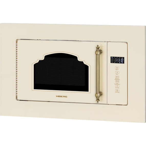 Встраиваемая микроволновая печь Hiberg VM 6502 YR (бежевое стекло) - фото 2