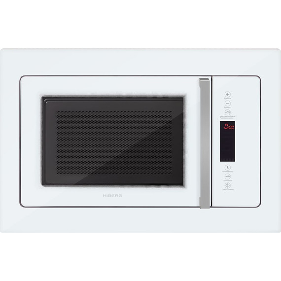 Встраиваемая микроволновая печь Hiberg VM 8505 W (белое стекло) - фото 