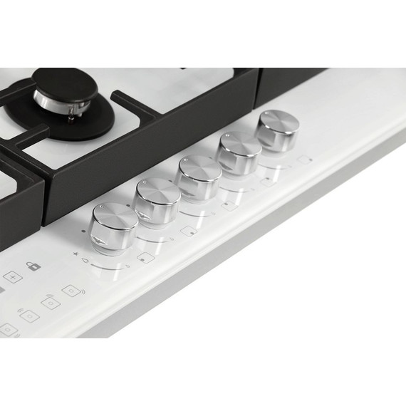 Газовая варочная поверхность Hiberg VM 9155 W (белое стекло) - фото 8