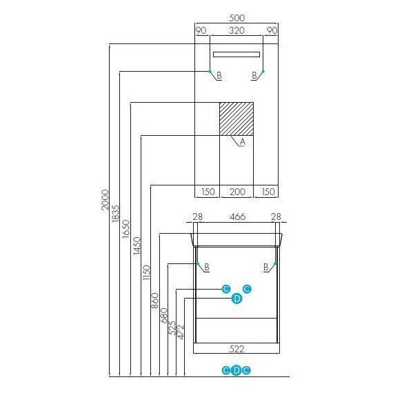 Тумба подвесная с раковиной Акватон Йорк 55 M см 1A1708K2YOAV0, белый/ясень фабрик - фото 7