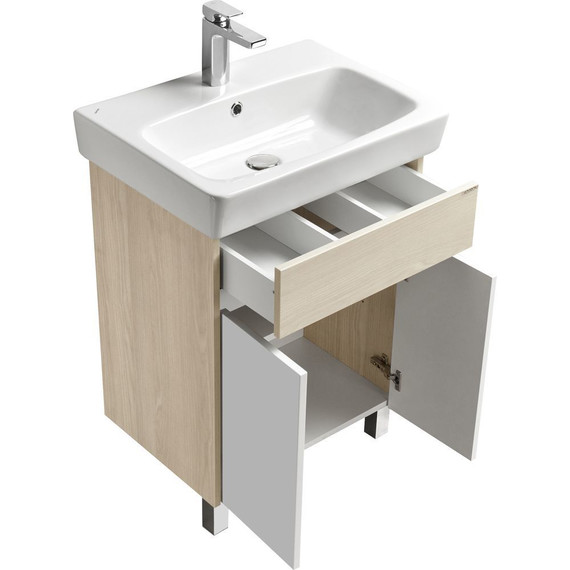 Тумба напольная с раковиной Акватон Верди 60 см 1A2077K1VDAV0, белый/ясень фабрик - фото 4