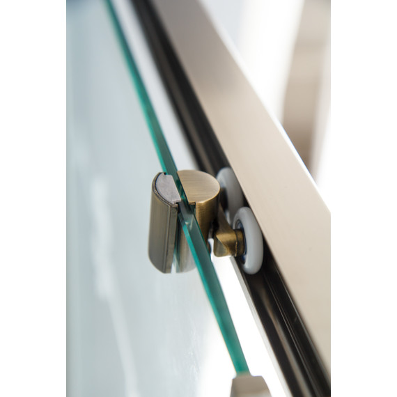 Душевое ограждение Cezares 120х90 см GIUBILEO-AH-1-120/90-SCORREVOLE-CP-Br, бронза/прозрачное/узор - фото 3