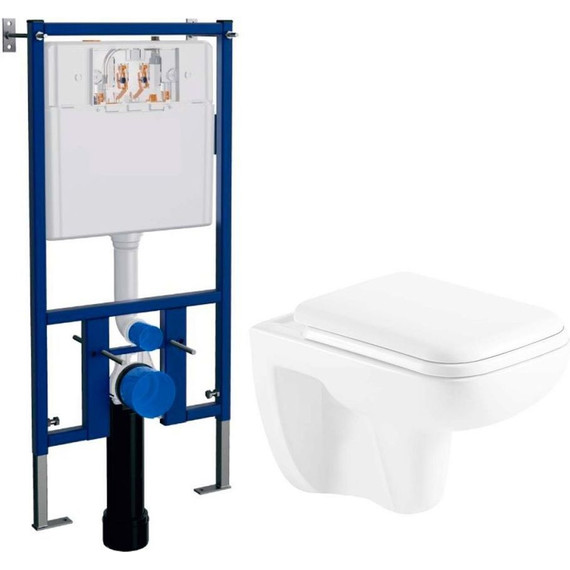 Инсталляция Loranto с подвесным безободковым унитазом Azario Pavia 4501+AZ-2005 - фото 