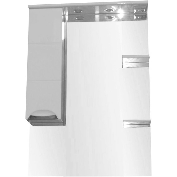 Зеркало-шкаф Стиль Соло 80 cм L, белый - фото 