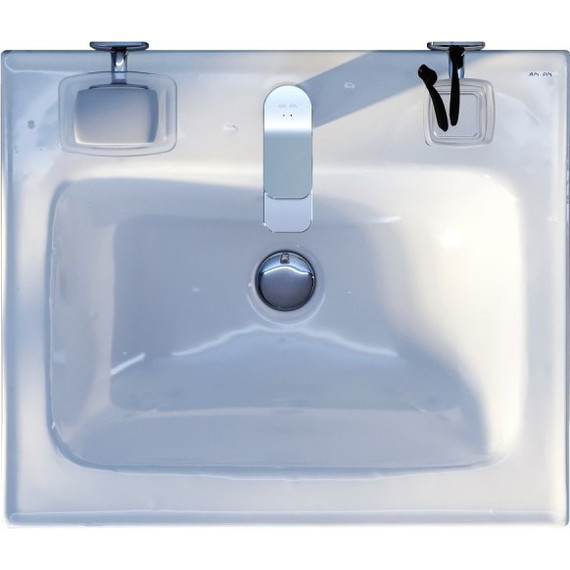 Тумба подвесная с раковиной Am.Pm X-Joy 55 см M85AFHX0552WG, белый глянцевый, Цвет фасада: белый - фото 13