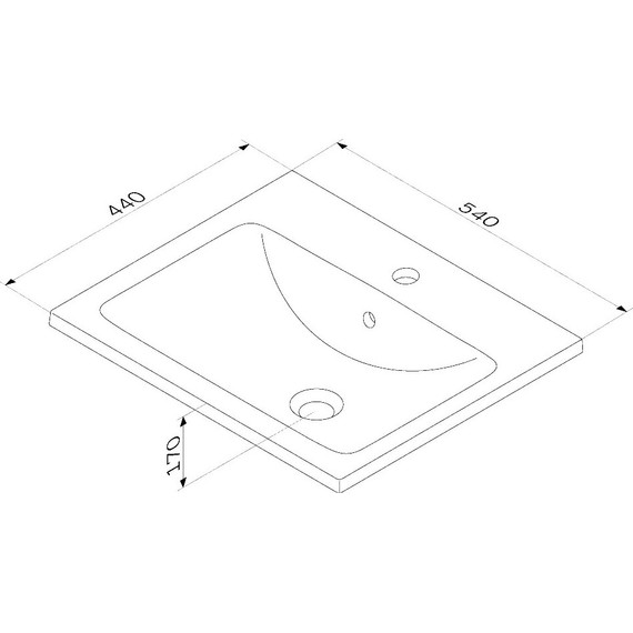 Тумба подвесная с раковиной Am.Pm X-Joy 55 см M85AFHX0552WG, белый глянцевый, Цвет фасада: белый - фото 15