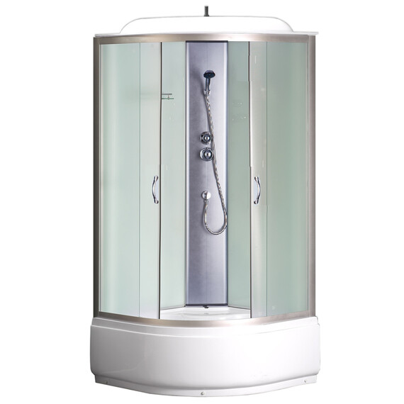 Душевая кабина Loranto CS-6610 F 100х100 см, хром/матовое - фото 