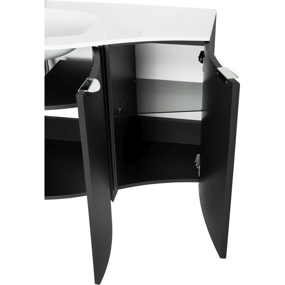 Тумба подвесная с раковиной Cezares Rialto 104 см 55171, Grafite - фото 11