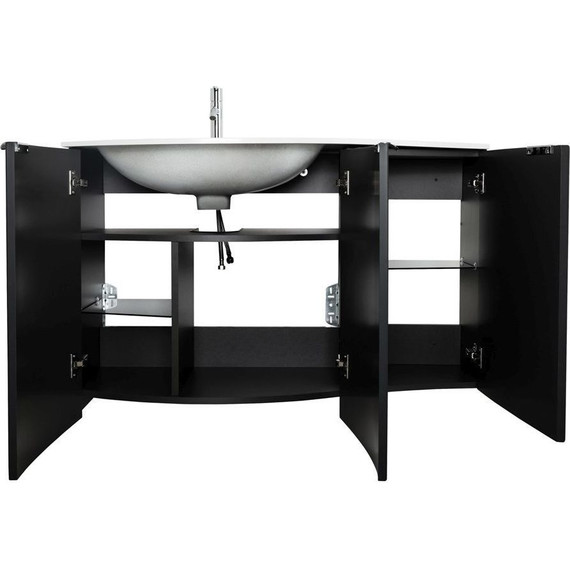 Тумба подвесная с раковиной Cezares Rialto 104 см 55171, Grafite - фото 9