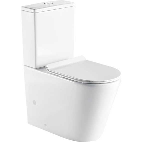 Унитаз-компакт безободковый Azario Maro AZ-2125 с тонкой крышкой микролифт - фото 