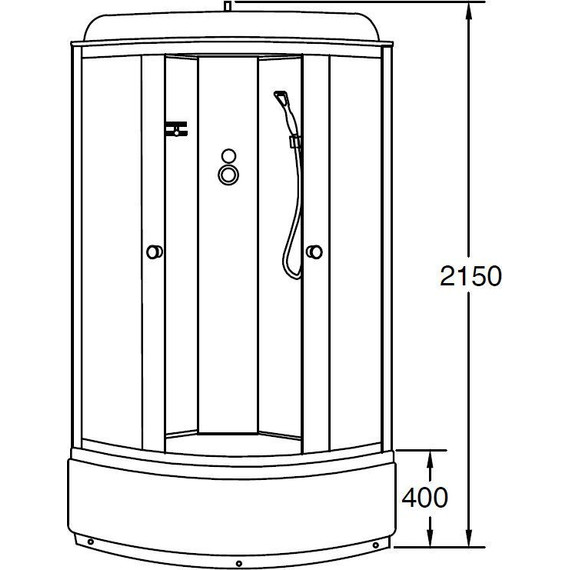 Душевая кабина Loranto CS-6690 G 90х90 см, хром/тонированное - фото 3