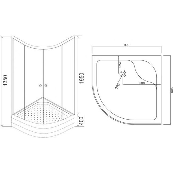 Душевое ограждение Loranto CS-8020S 90х90 см, сатин/матовое - фото 3