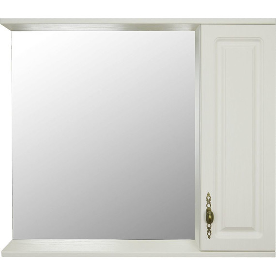 Зеркало-шкаф Loranto Janet 80 см, белый - фото 3