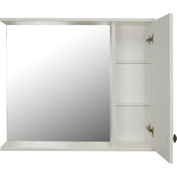 Зеркало-шкаф Loranto Janet 80 см, белый - фото 4