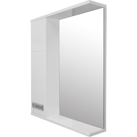 Зеркало-шкаф Loranto Дина 60 см L, белый - фото 3