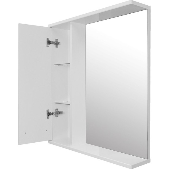 Зеркало-шкаф Loranto Дина 60 см L, белый - фото 4