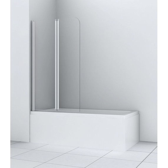 Шторка для ванны Azario AZ-141 80х140 см, хром/прозрачное - фото 3