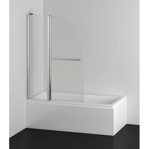 Шторка для ванны AZARIO AZ-142TB 100х140 см, хром/прозрачное - фото 2