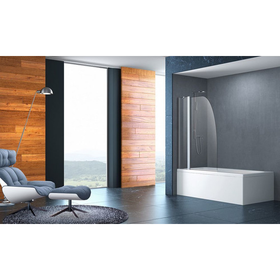 Шторка для ванны Azario AZ-142 100х140 см, хром/прозрачное - фото 5