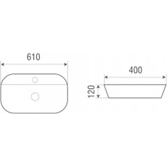 Раковина-чаша Azario 61 см AZ-2203 - фото 3